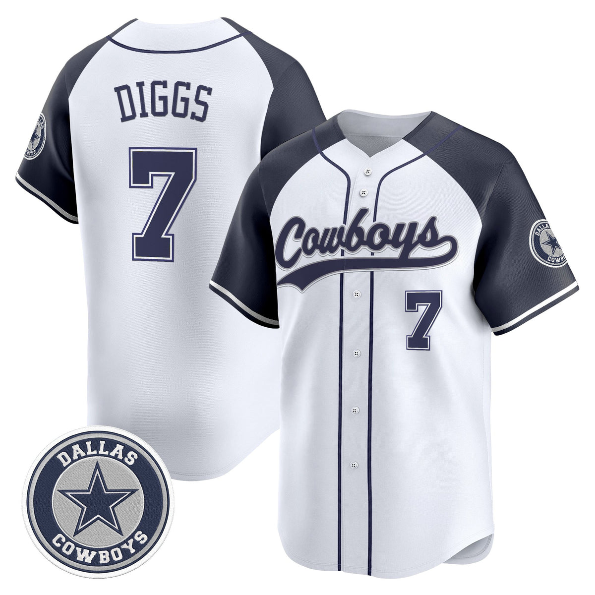 Men's Dallas Cowboys Vapor Baseball Jersey - All Stitched