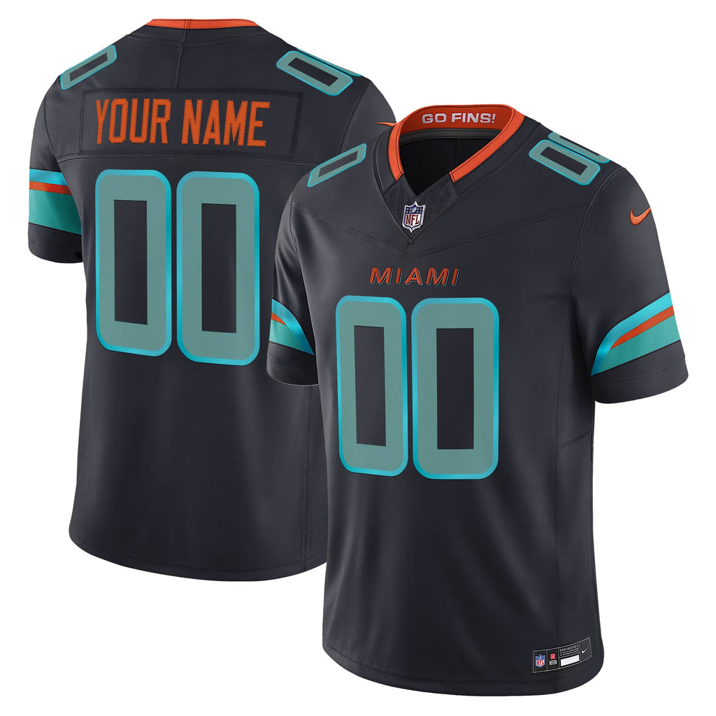 Miami Dolphins 2025 "Rivalries" Vapor Limited Custom Jersey - All Stitched
