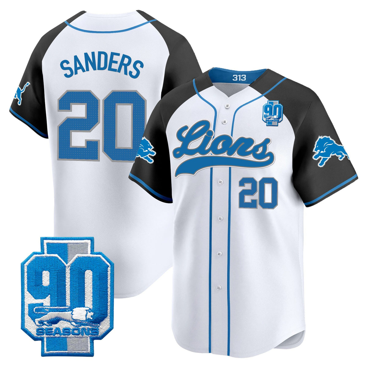 Men's Detroit Lions 2025 Vapor Baseball Jersey - All Stitched