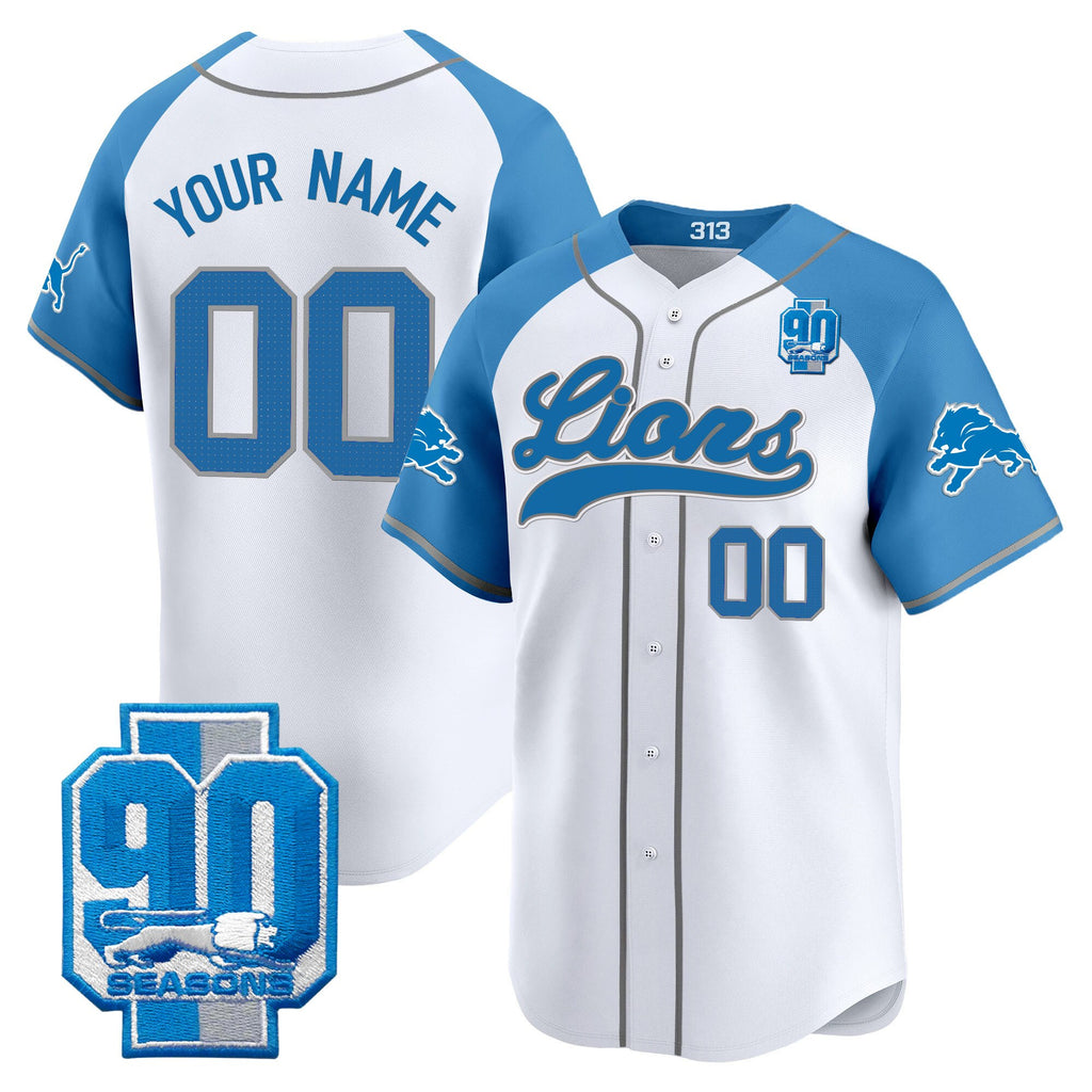 Detroit Lions 2025 Vapor Baseball Custom Jersey - All Stitched
