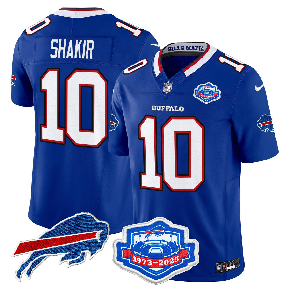 Men's Buffalo Bills 2025 "Rivalries" Vapor Limited Jersey - Farewell Season Patch - All Stitched