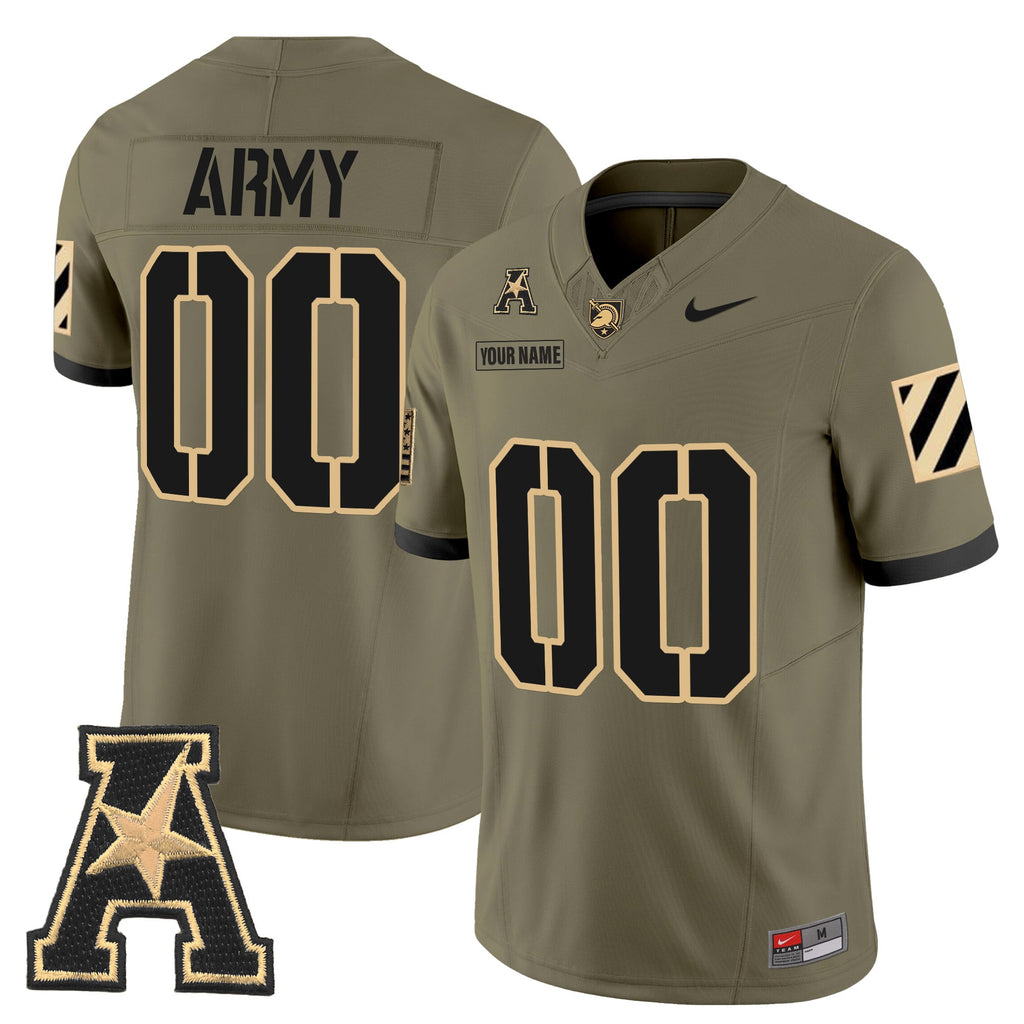 Army Black Knights 2025 Vapor Limited Custom Jersey - All Stitched