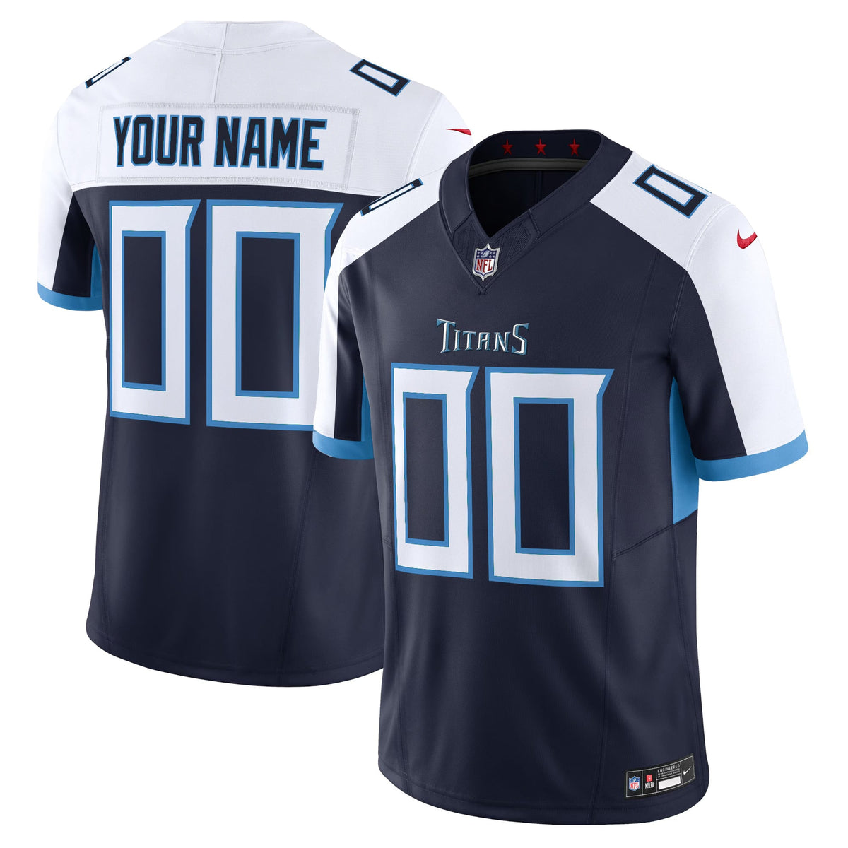 Tennessee Titans 2025 Vapor Limited Custom Jersey - All Stitched