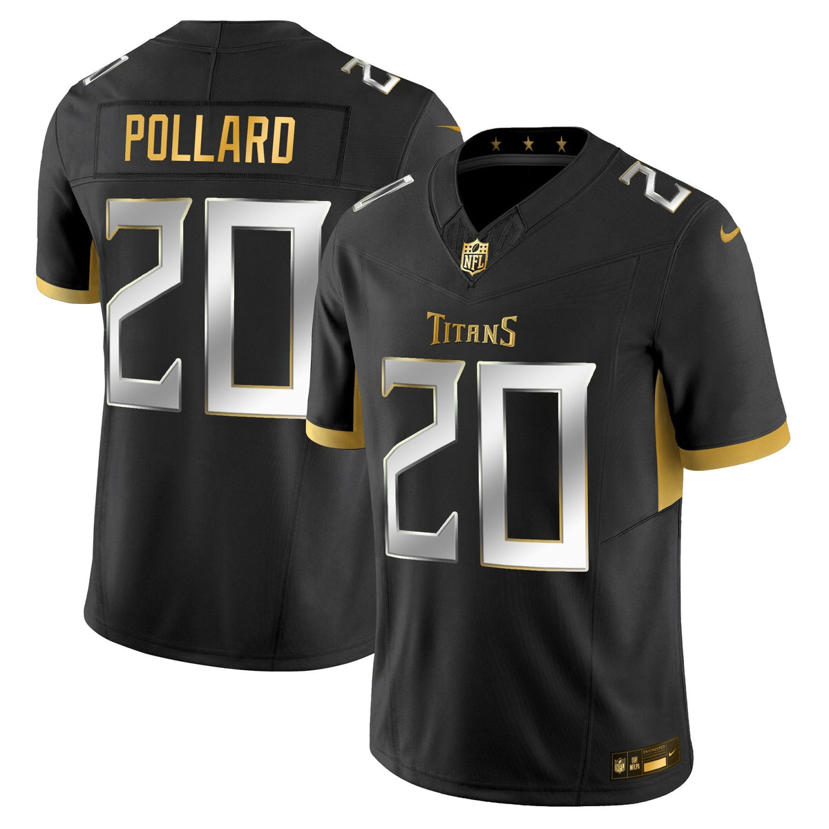 Men's Tennessee Titans 2025 Gold Vapor Limited Jersey - All Stitched