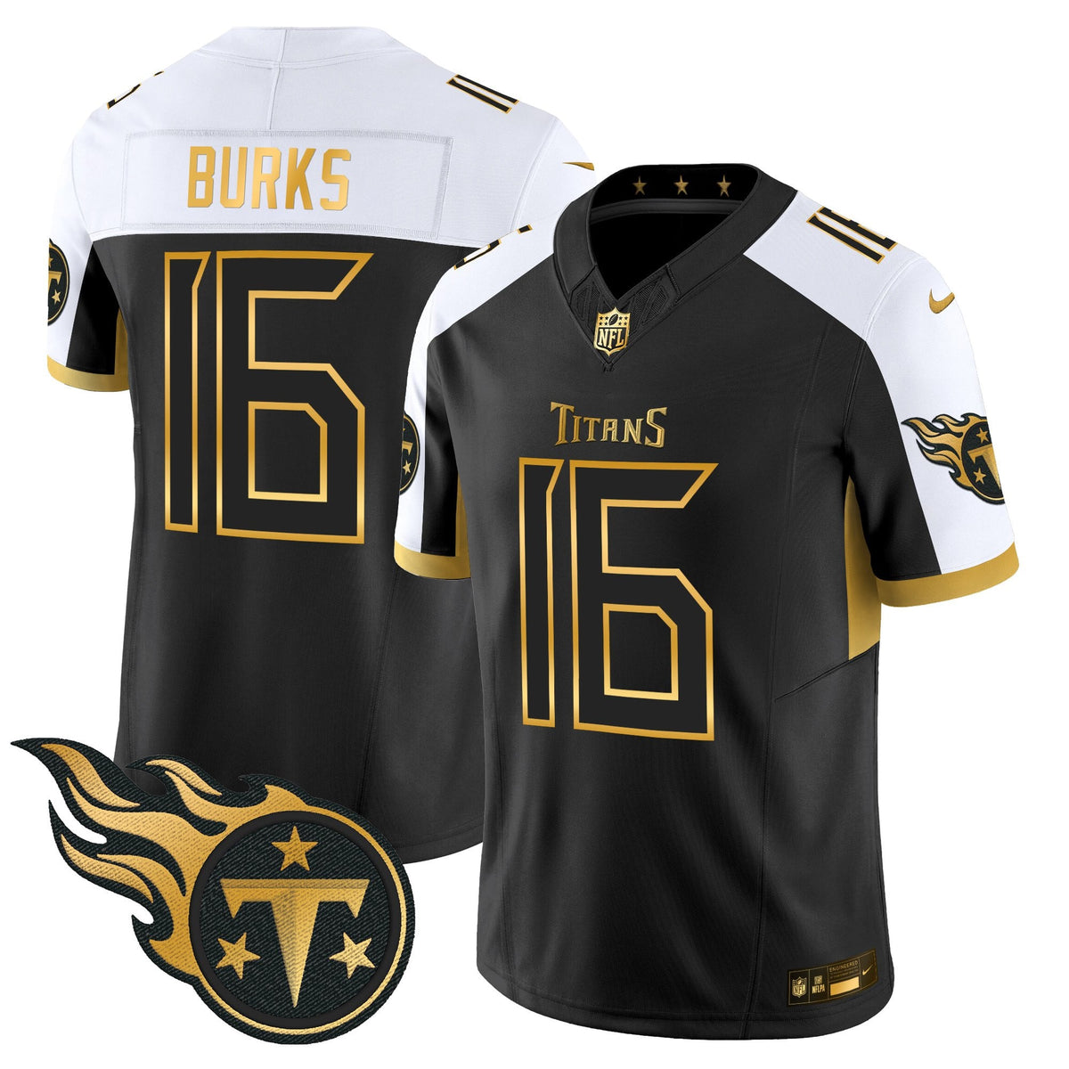 Men's Tennessee Titans 2025 Gold Vapor Limited Jersey - All Stitched