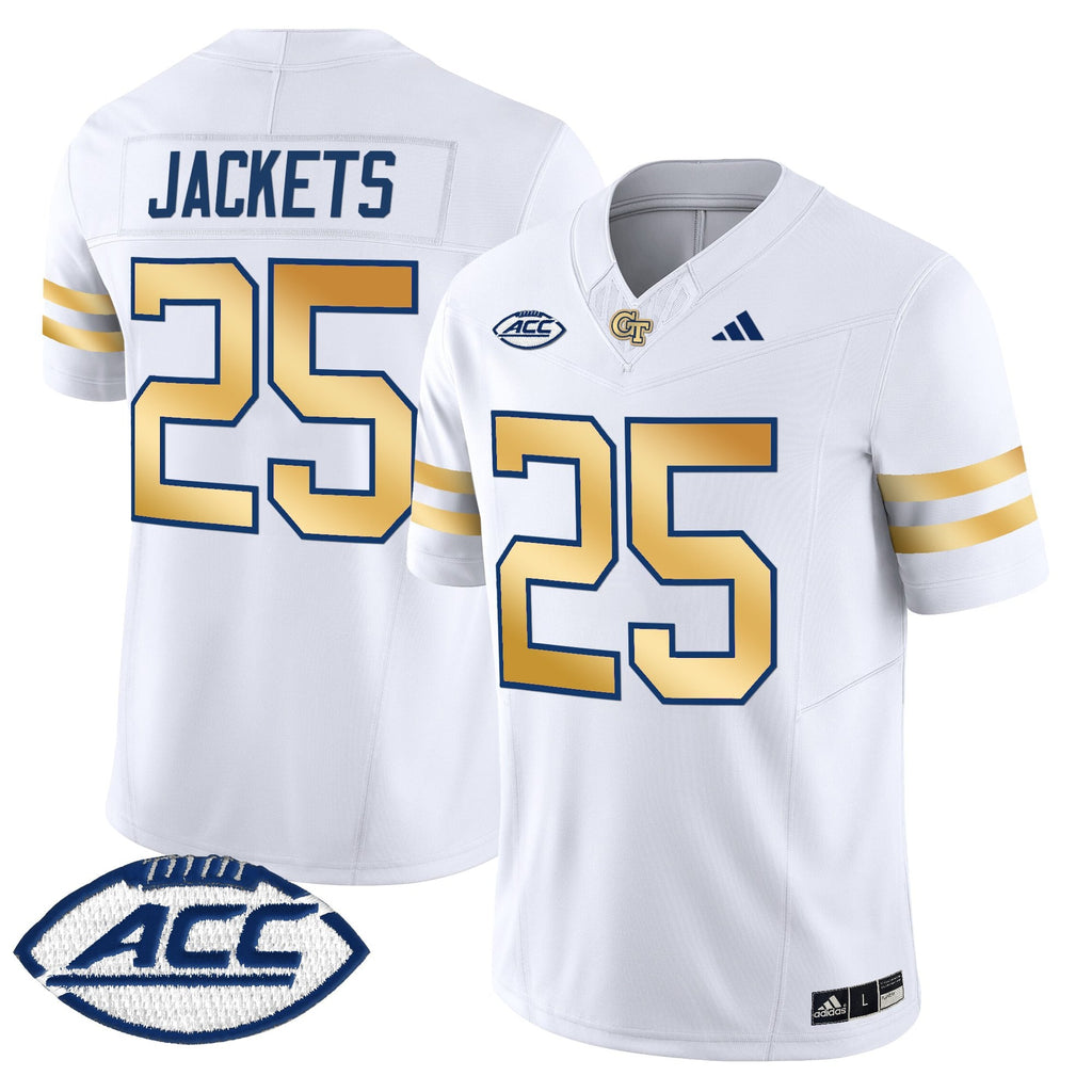 Men's Georgia Tech Yellow Jackets 2025 Vapor Limited Jersey - All stitched