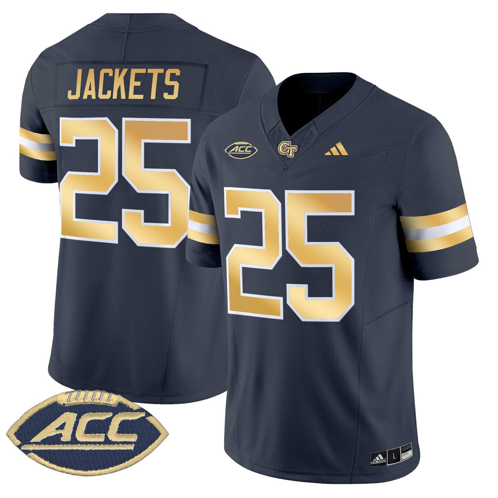 Men's Georgia Tech Yellow Jackets 2025 Vapor Limited Jersey - All stitched