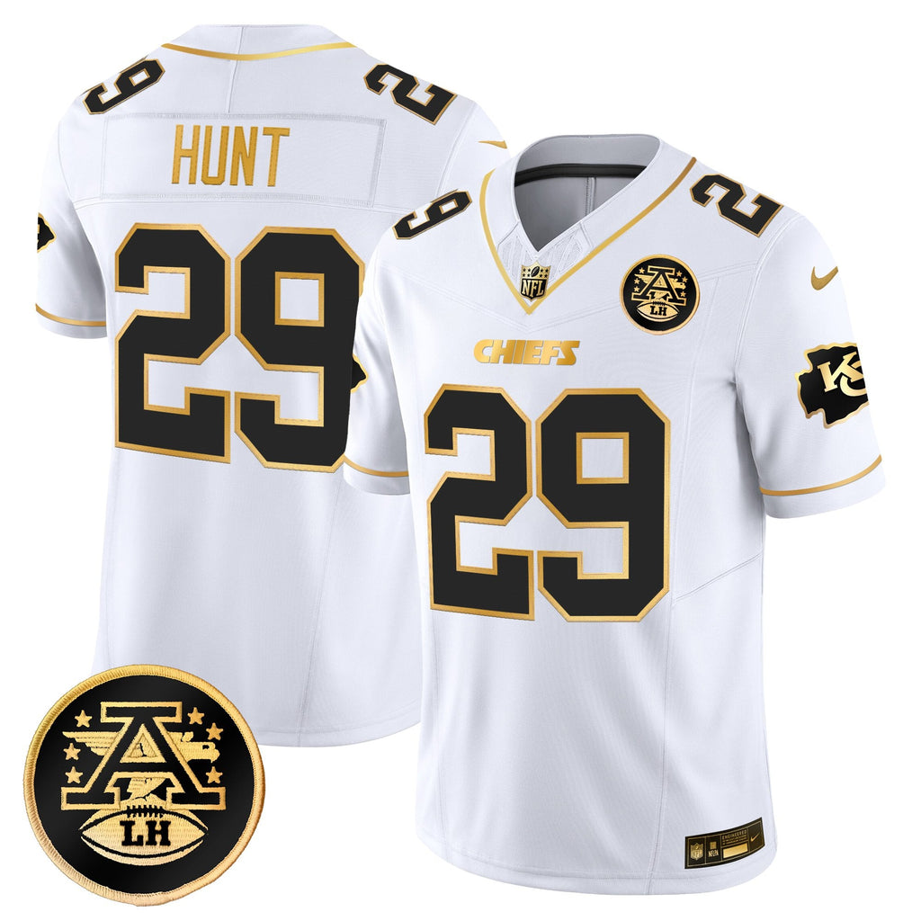 Men's Kansas City Chiefs 2025 Gold Vapor Limited Jersey - All Stitched