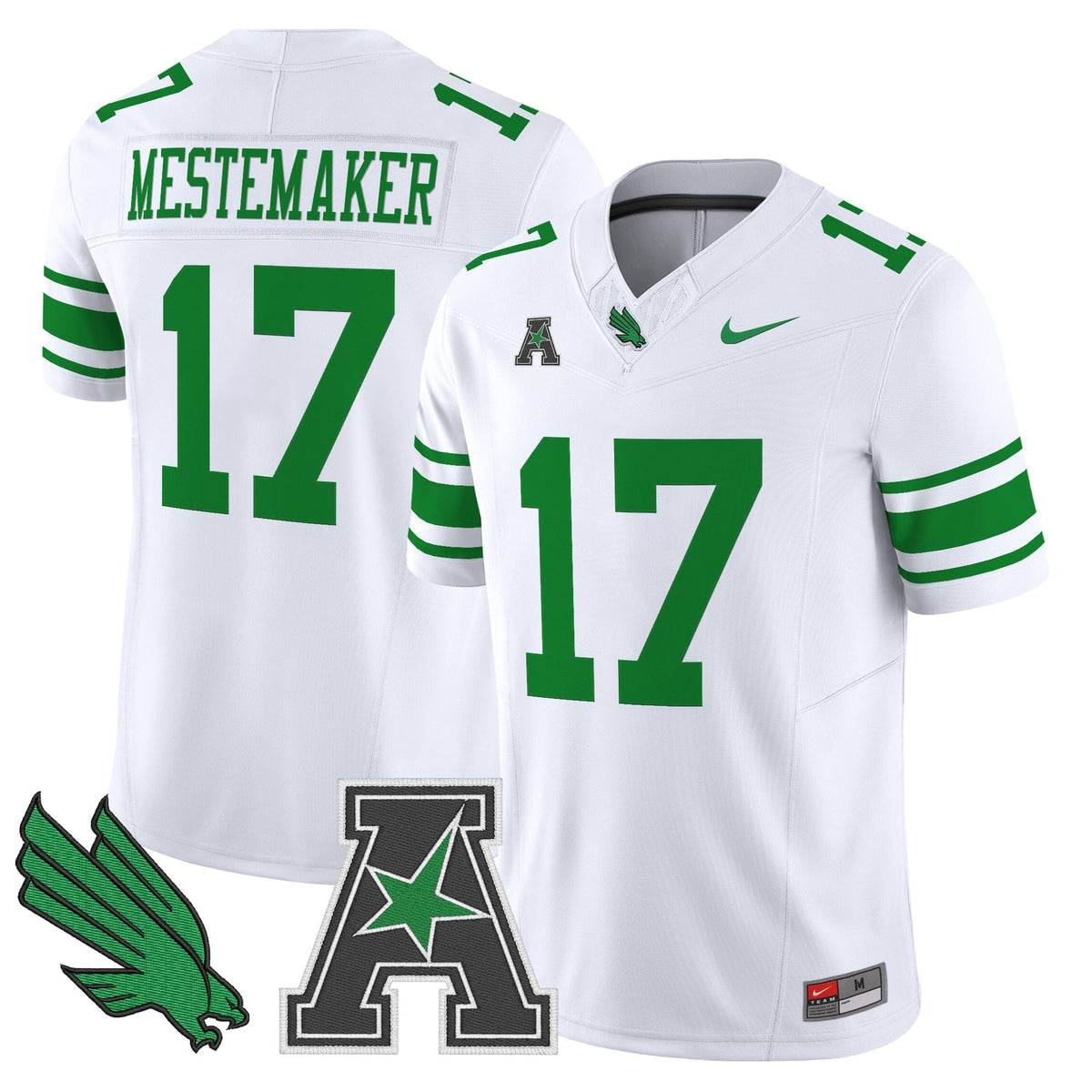 Men's North Texas Mean Green 2025 Vapor Limited Jersey - All Stitched