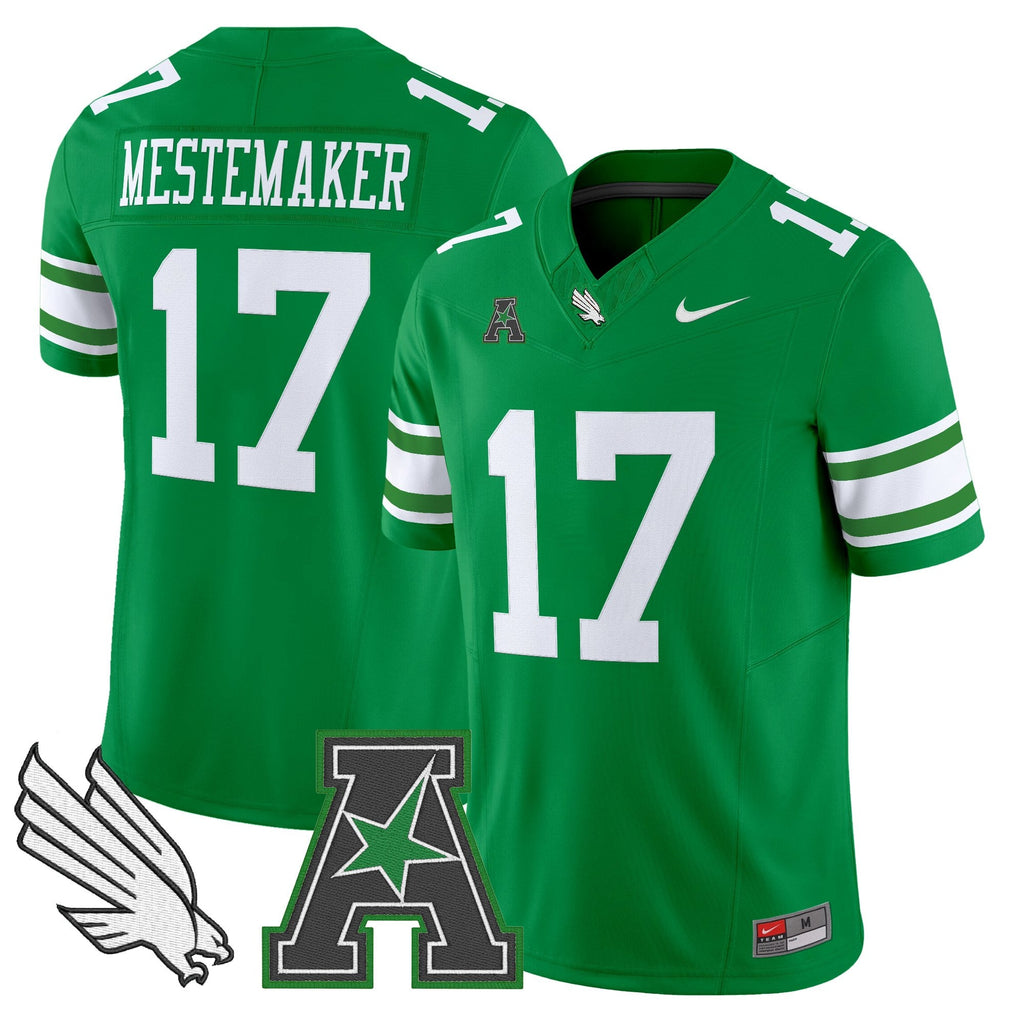 Men's North Texas Mean Green 2025 Vapor Limited Jersey - All Stitched