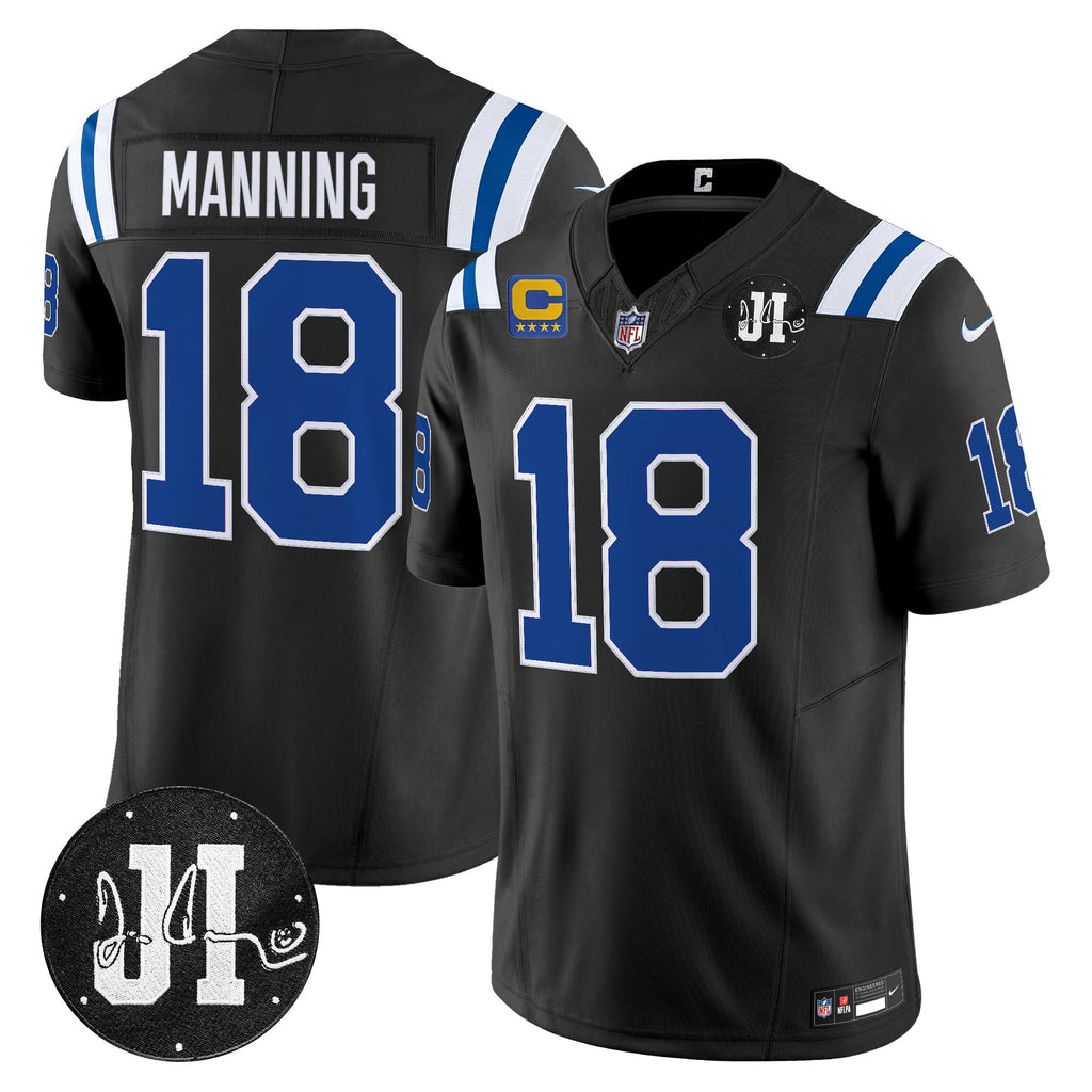 Men's Indianapolis Colts 2025 Jim Irsay Patch Vapor Limited Jersey - All Stitched