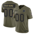 Dallas Cowboys 2025 Salute to Service Vapor Limited Custom Jersey - All Stitched