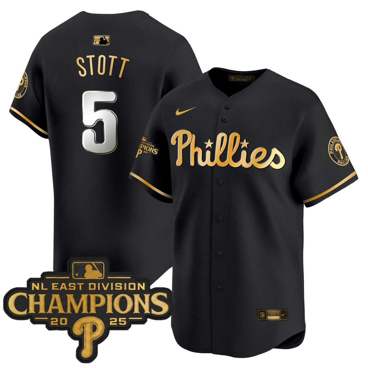 Men's Philadelphia Phillies 2025 NL East Division Champions Patch Vapor Premier Limited Jersey - All Stitched