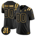 Indianapolis Colts 2025 Jim Irsay Patch Gold Vapor Limited Custom Jersey - All Stitched
