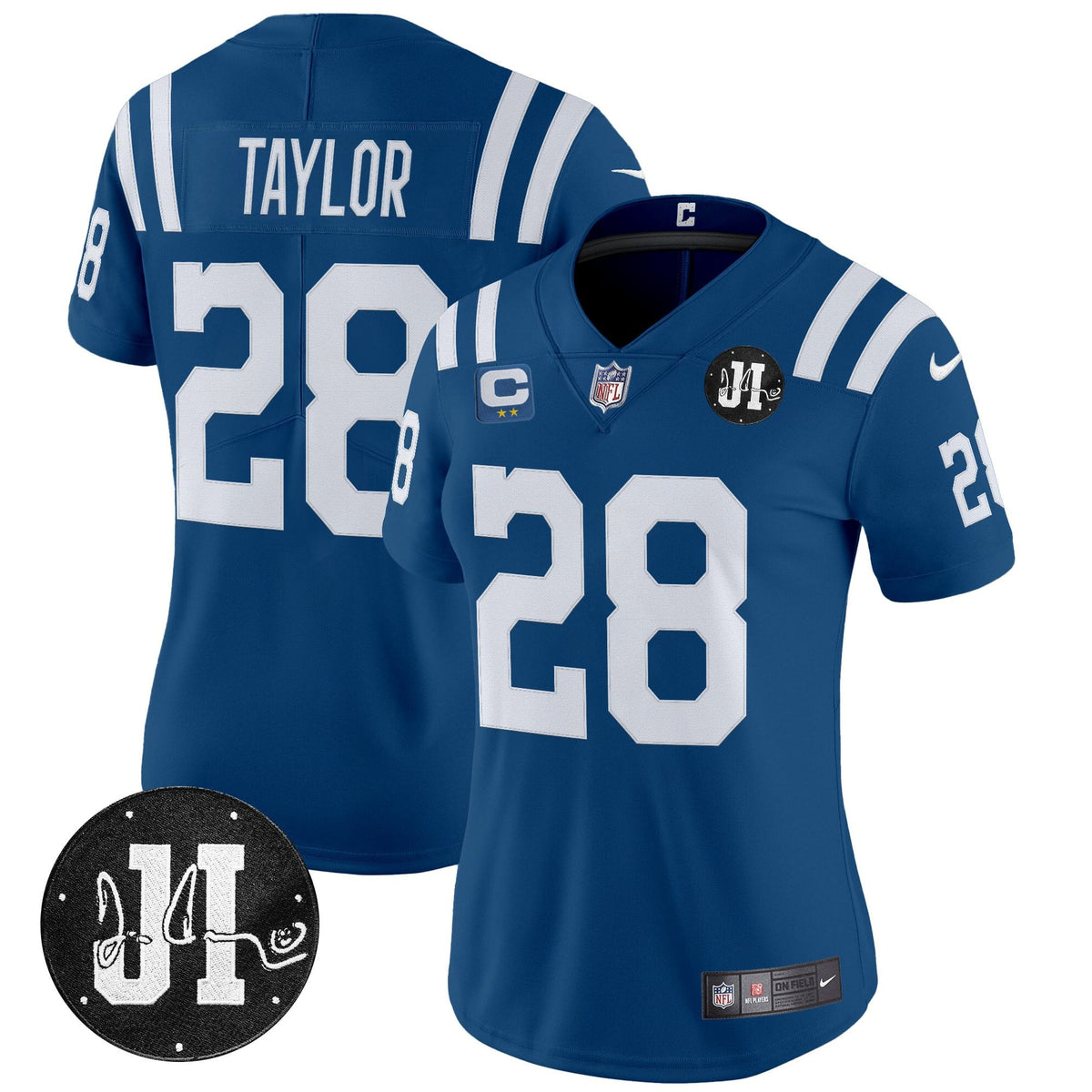 Women's Indianapolis Colts 2025 Jim Irsay Patch Vapor Limited Jersey - All Stitched