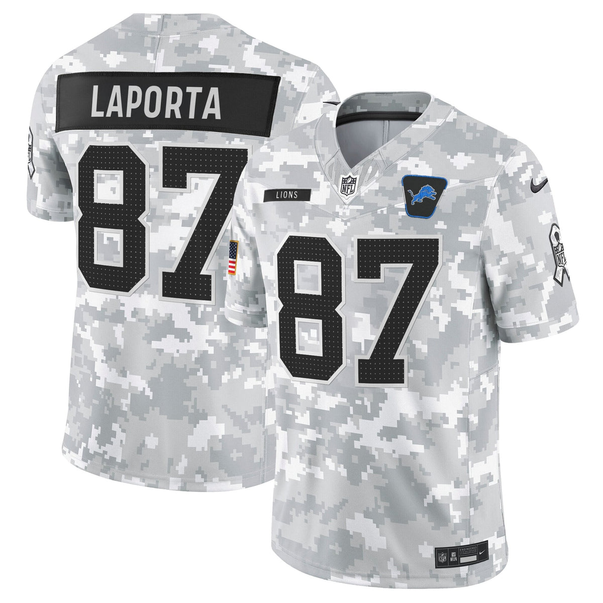 Men's Detroit Lions 2025 Salute to Service Vapor Limited Jersey - All Stitched