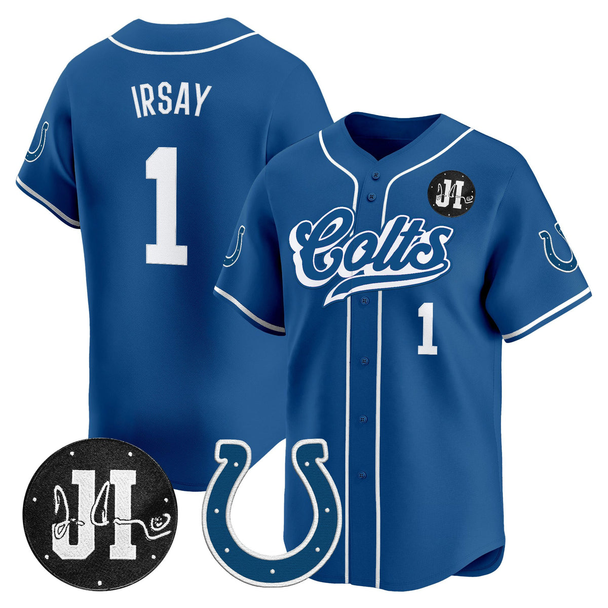 Men's Indianapolis Colts 2025 Jim Irsay Patch Vapor Baseball Jersey - All Stitched