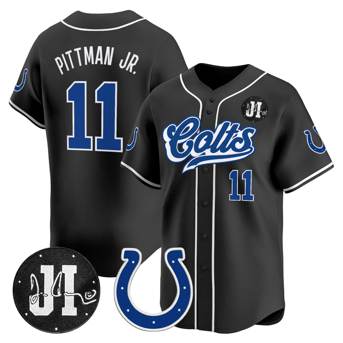 Men's Indianapolis Colts 2025 Jim Irsay Patch Vapor Baseball Jersey - All Stitched