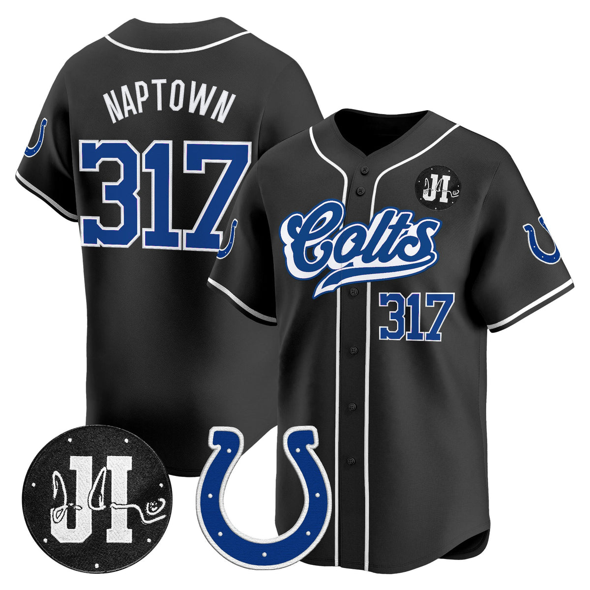 Men's Indianapolis Colts 2025 Jim Irsay Patch Vapor Baseball Jersey - All Stitched