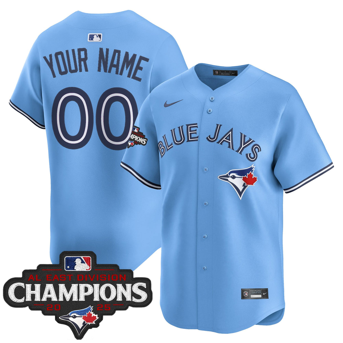 Toronto Blue Jays 2025 AL East Division Champions Vapor Premier Limited Custom Jersey - All Stitched