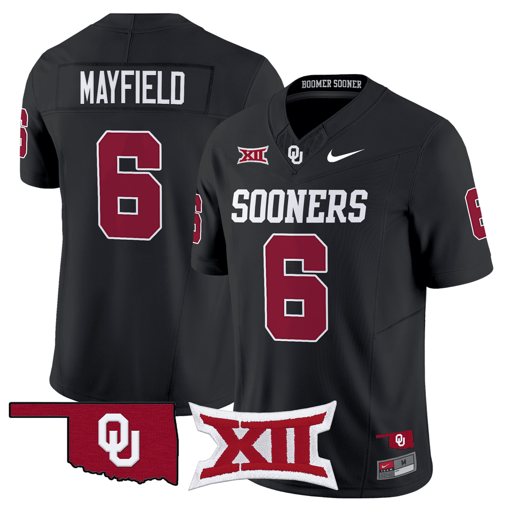 #6 Baker Mayfield Oklahoma Sooners Vapor Limited Jersey - All Stitched