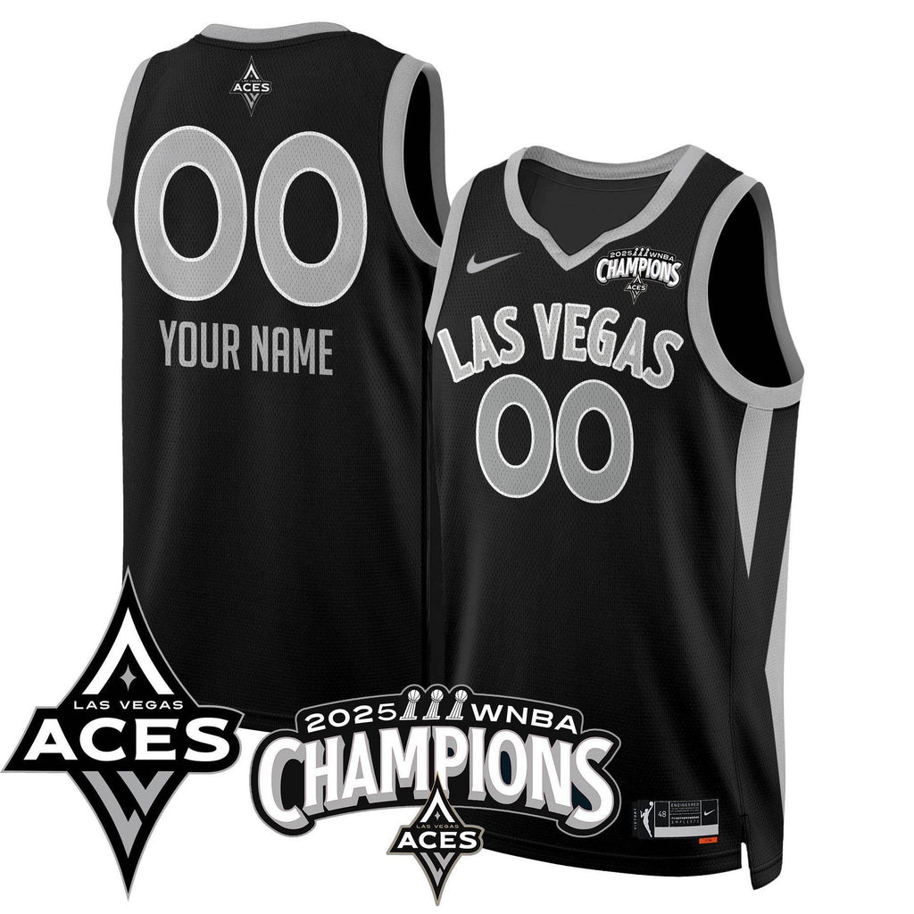 Las Vegas Aces 2025 WNBA Championship Custom Jersey - All Stitched