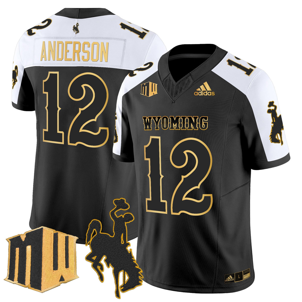 Men's Wyoming Cowboys 2025 Gold Vapor Limited Jersey - All Stitched