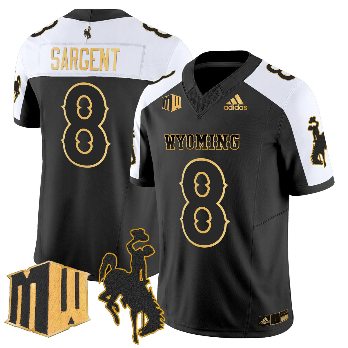 Men's Wyoming Cowboys 2025 Gold Vapor Limited Jersey - All Stitched