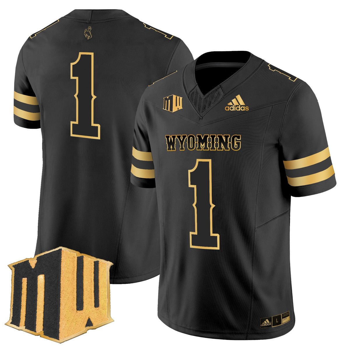 Men's Wyoming Cowboys 2025 Gold Vapor Limited Jersey - All Stitched