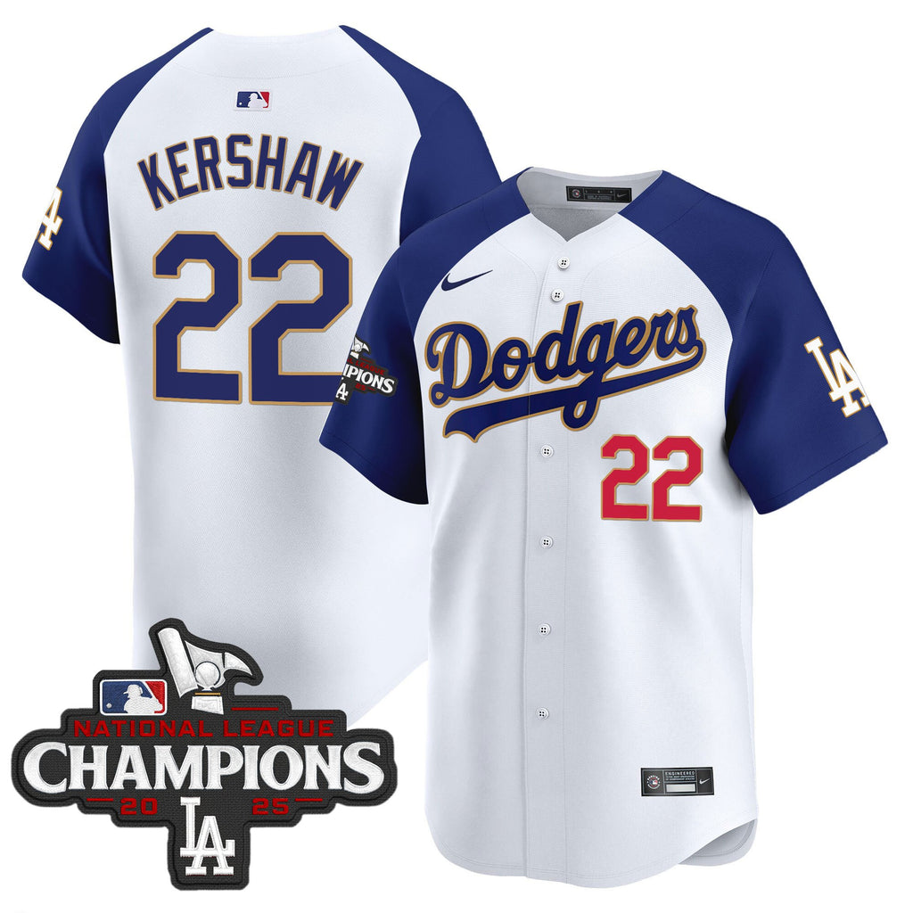Men's Dodgers 2025 National League Champions Vapor Premier Limited Jersey - All Stitched