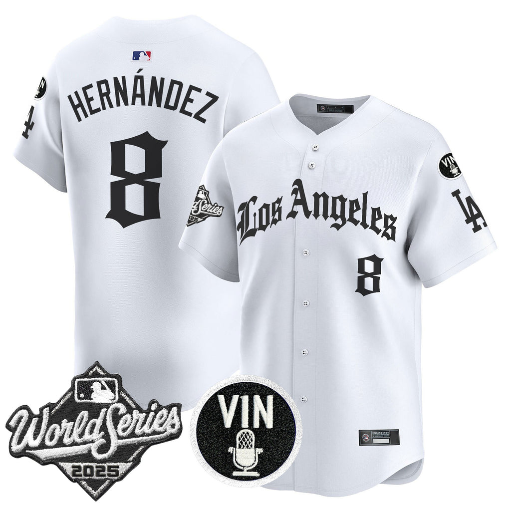 Men's Dodgers 2025 World Series Vapor Premier Limited Jersey - LA Gothic Edition - All Stitched