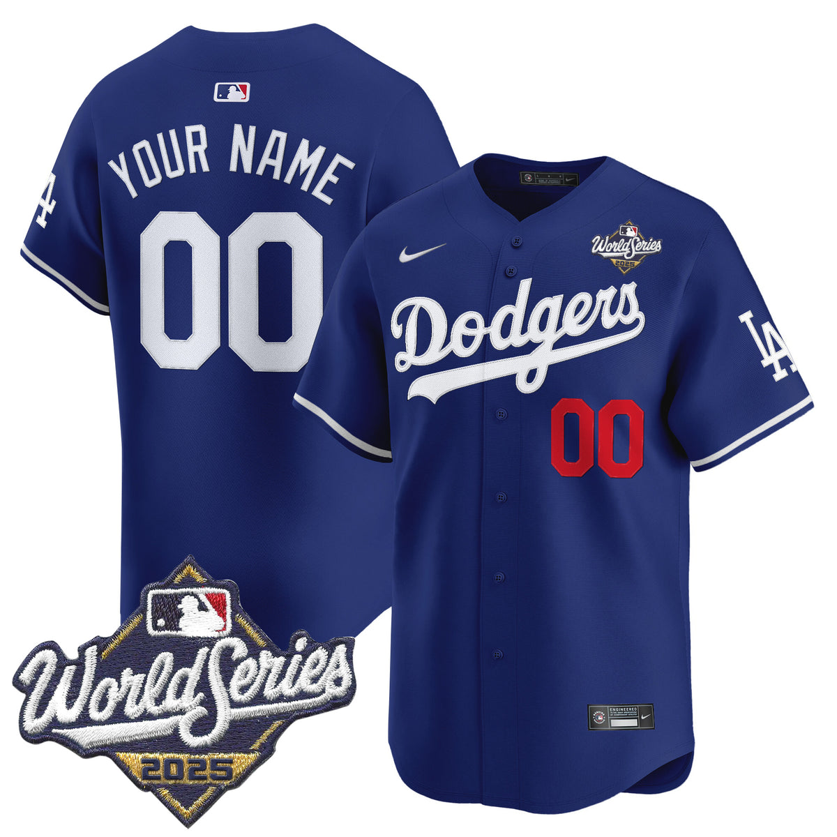 Dodgers 2025 World Series Vapor Premier Limited Custom Jersey V2 - All Stitched