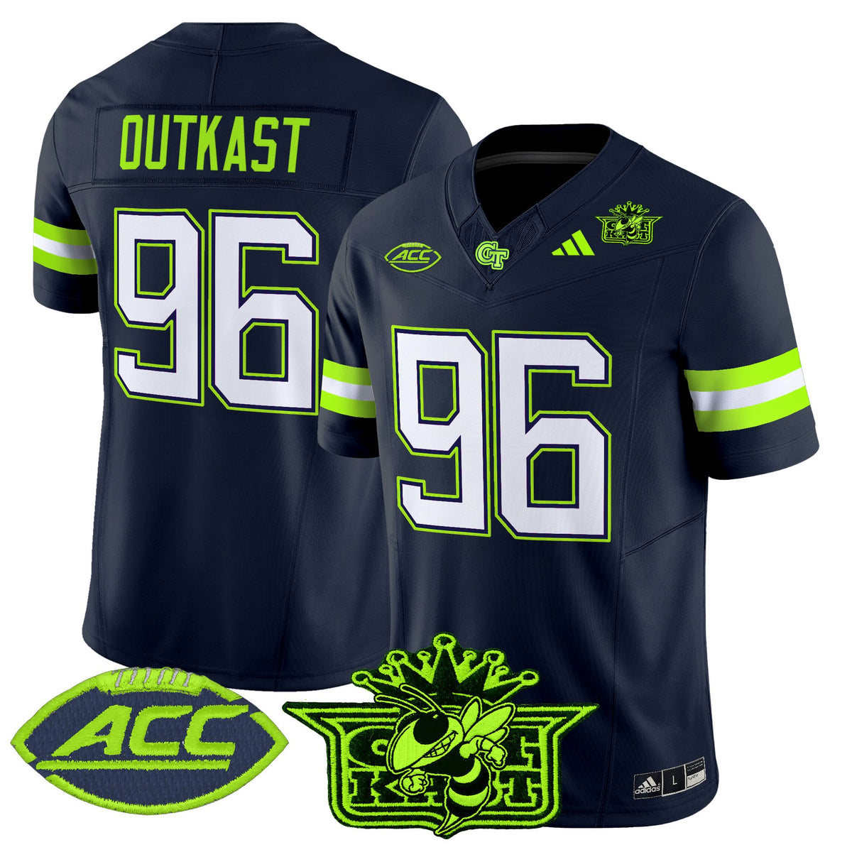 Men's Outkast x Georgia Tech Yellow Jackets 2025 Atliens Vapor Limited Jersey - All Stitched