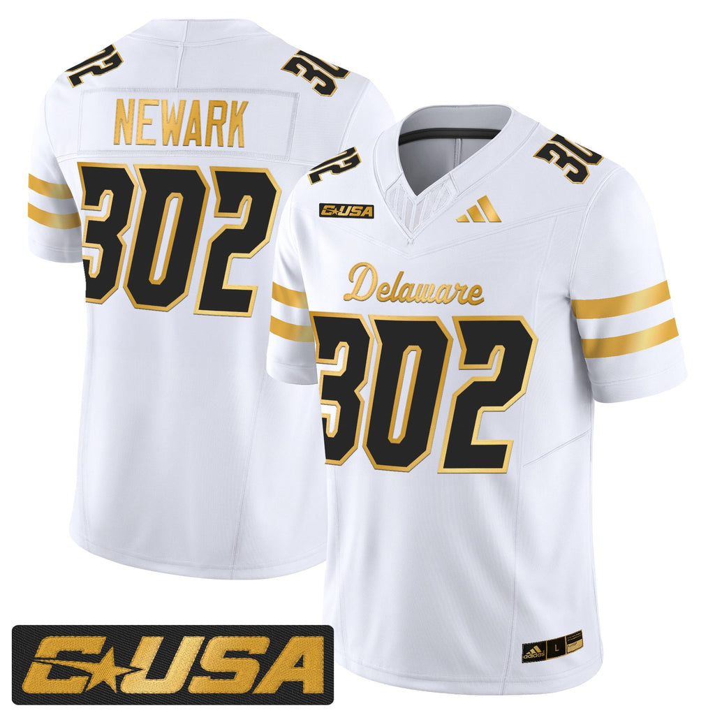 Men's Delaware Blue Hens 2025 Gold Vapor Limited Jersey - All Stitched