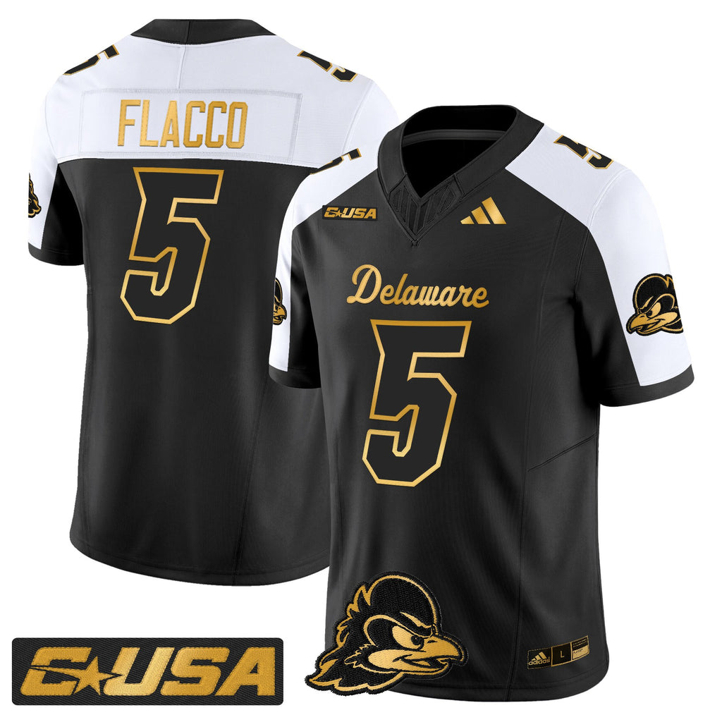 Men's Delaware Blue Hens 2025 Gold Vapor Limited Jersey - All Stitched