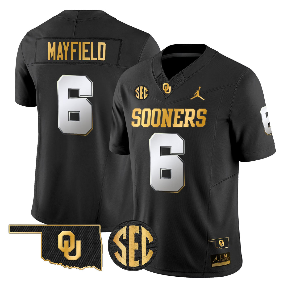 Men's Oklahoma Sooners 2025 Gold Vapor Limited Jersey - All Stitched