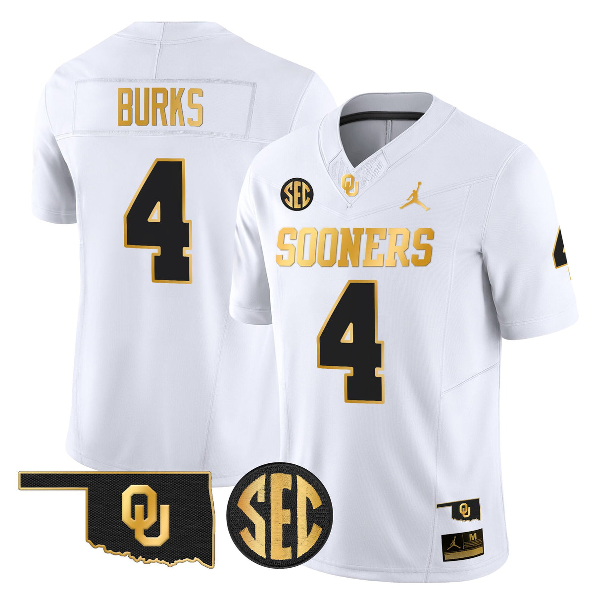 Men's Oklahoma Sooners 2025 Gold Vapor Limited Jersey - All Stitched