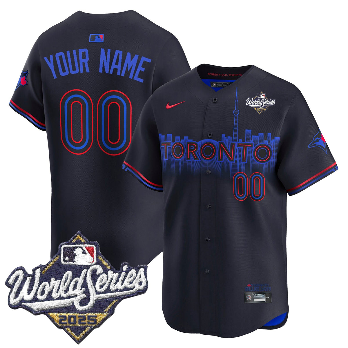 Toronto Blue Jays 2025 World Series Vapor Premier Limited Custom Jersey V2 - All Stitched