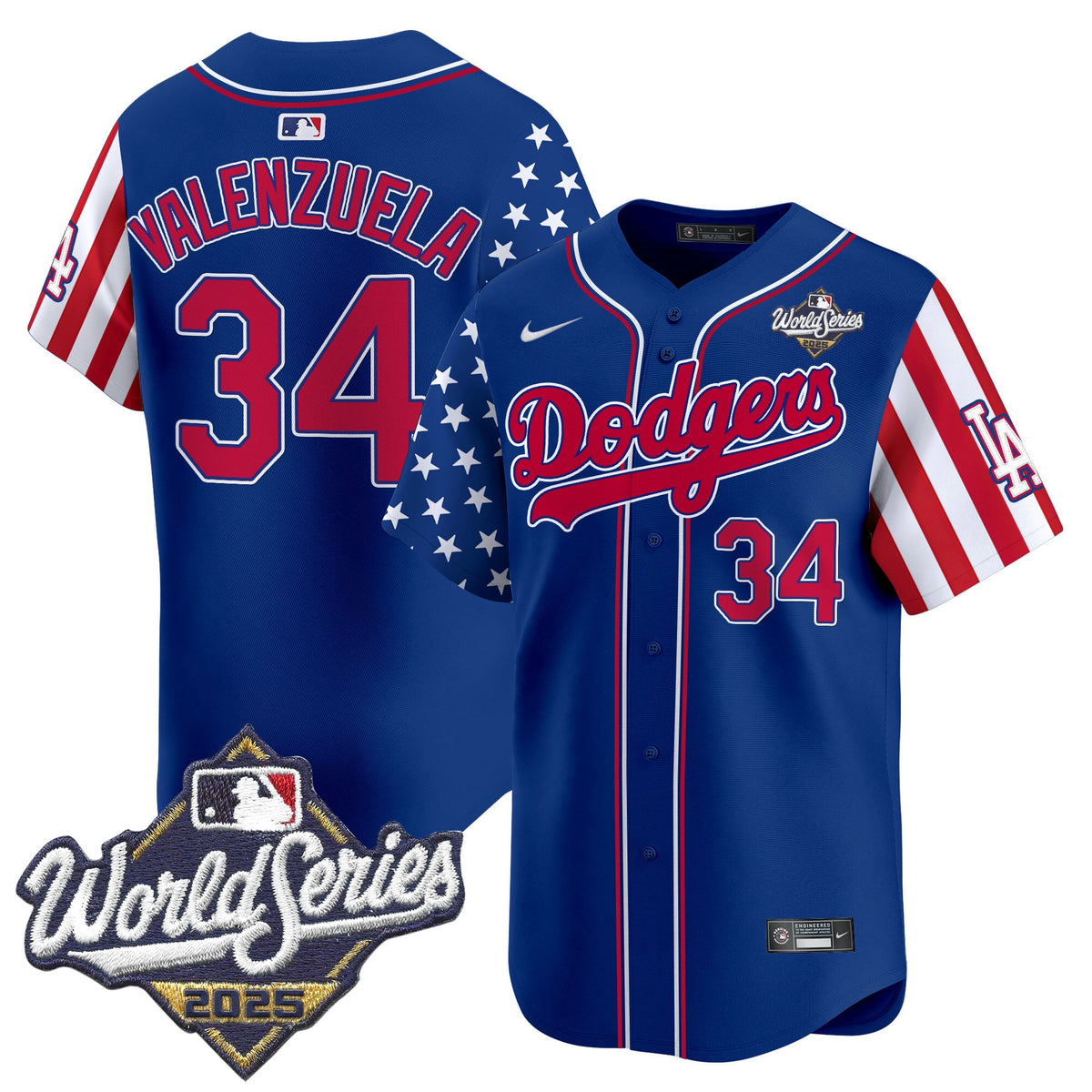 Men's Dodgers 2025 World Series Vapor Premier Limited Jersey - American Style - All Stitched