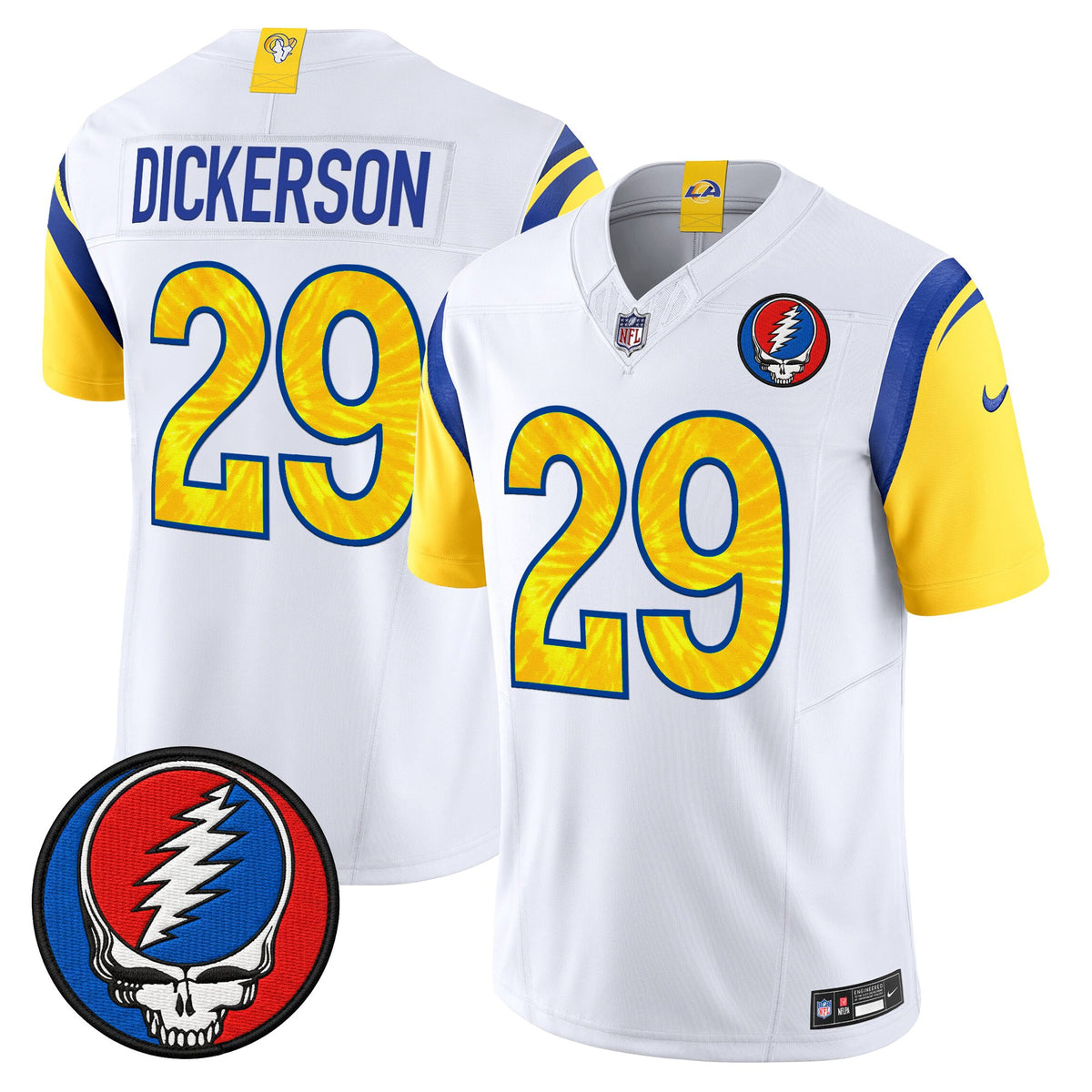 Men's Los Angeles Rams x Grateful Dead Vapor Limited Jersey - All Stitched