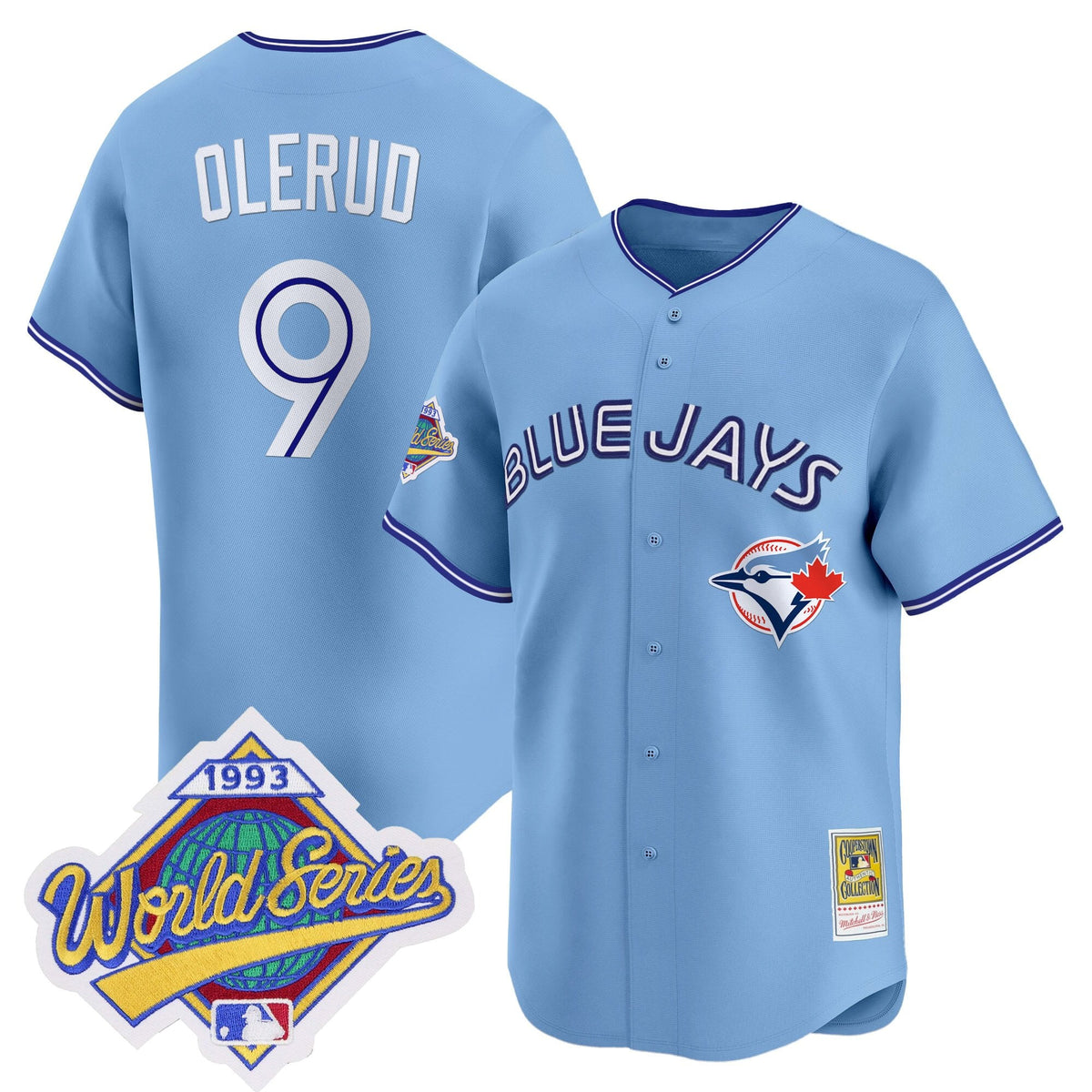 Men's Toronto Blue Jays 1993 World Series Vapor Premier Jersey - Throwback Edition - All Stitched