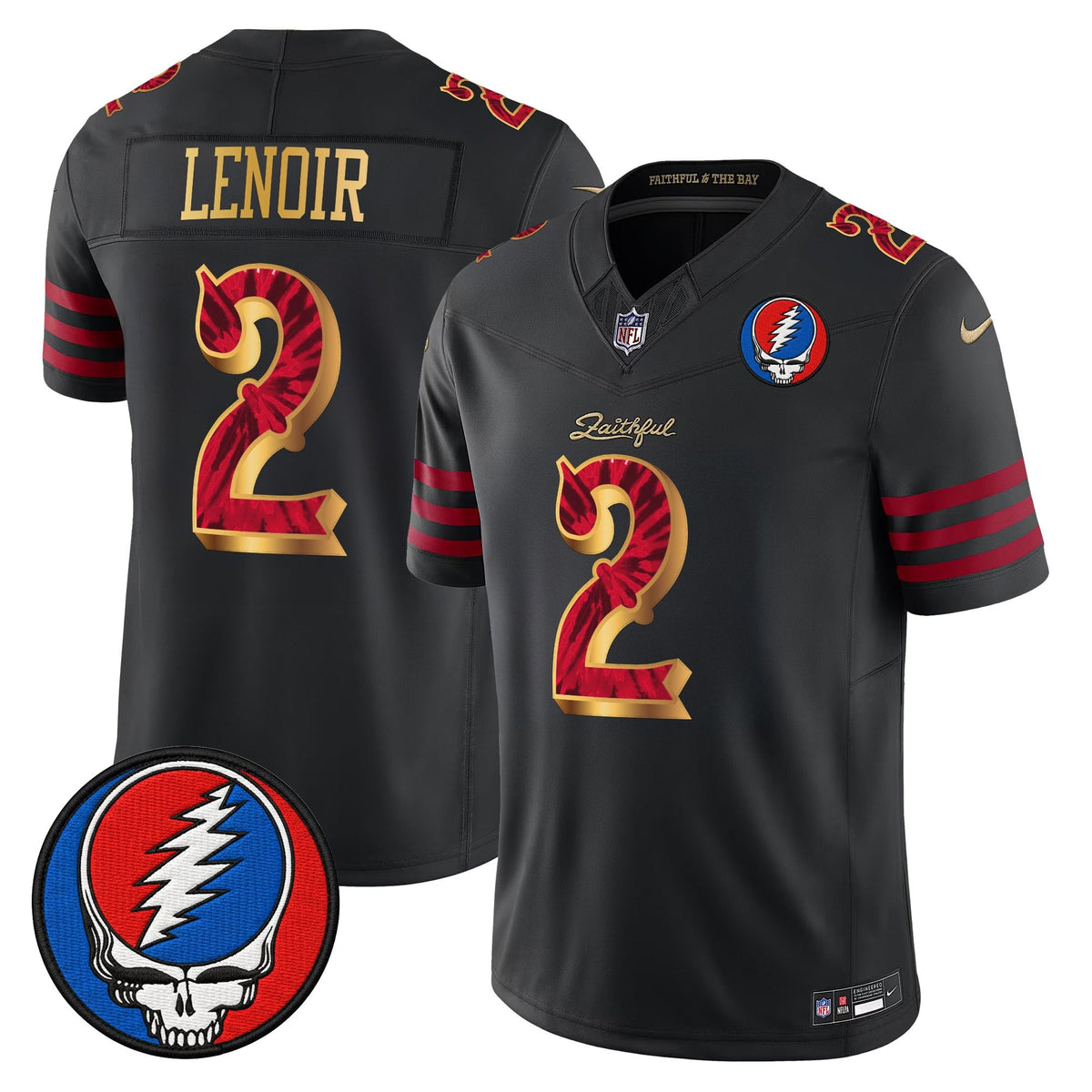 Men's San Francisco 49ers x Grateful Dead Rivalries Vapor Limited Jersey - Rivalries Edition - All Stitched