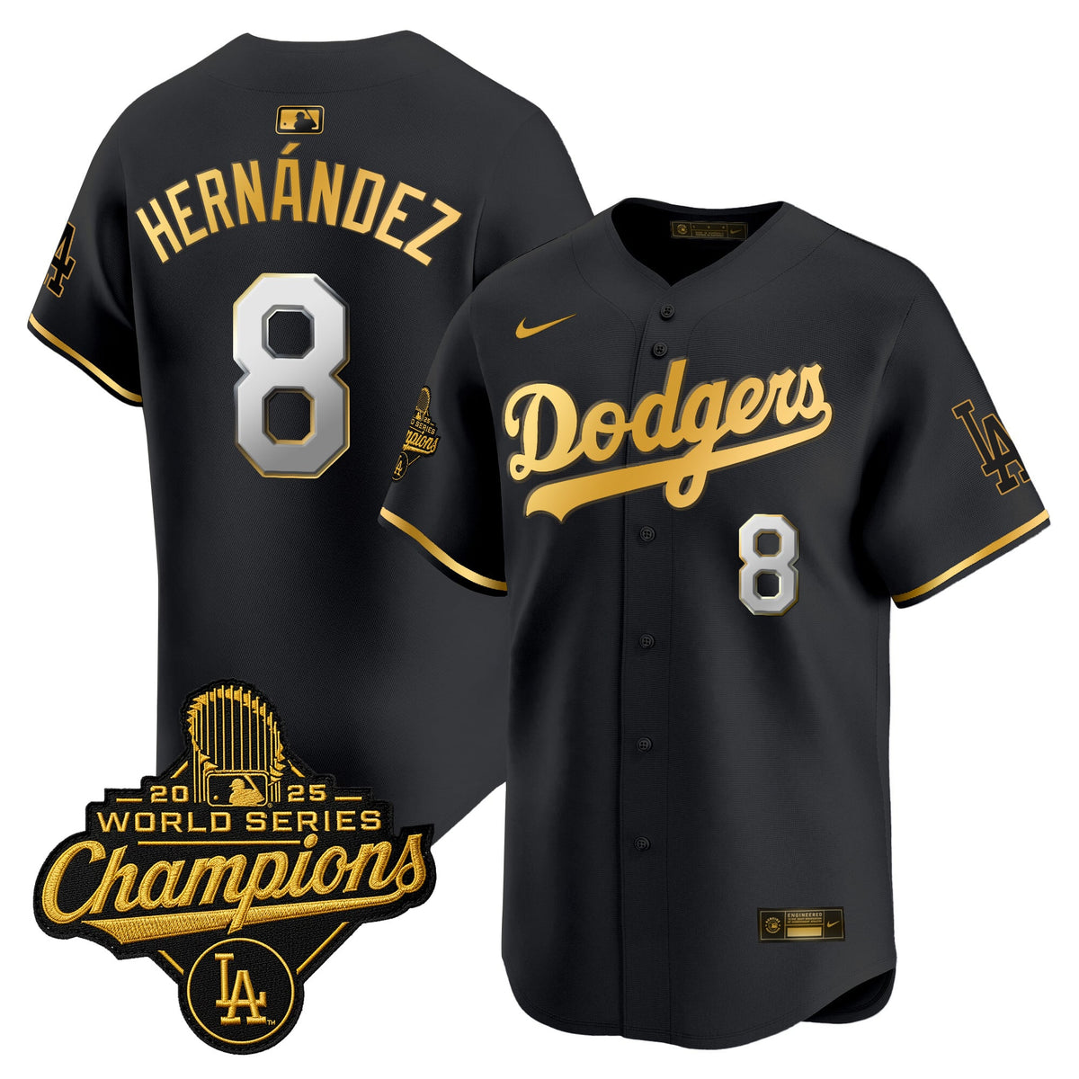 Men's Dodgers 2025 World Series Champions Vapor Premier Limited Jersey - All Stitched