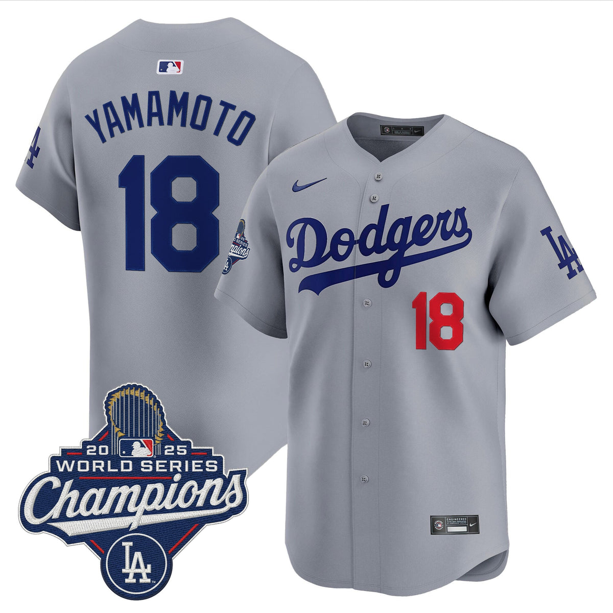 Men's Dodgers 2025 World Series Champions Vapor Premier Limited Jersey - All Stitched