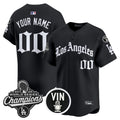 Dodgers 2025 World Series Champions Vapor Premier Limited Custom Jersey - LA Gothic Edition - All Stitched