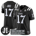 Men's Indianapolis Colts 2025 'Gothic Iron Hoof Edition' Vapor Limited Jersey - Jim Irsay Patch - All Stitched