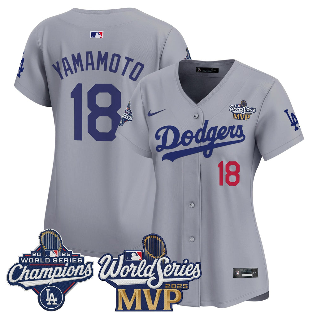#18 Yoshinobu Yamamoto 2025 World Series MVP Vapor Premier Limited Jersey - All Stitched