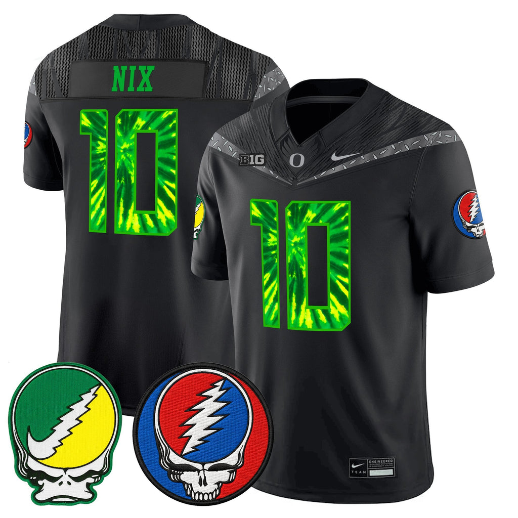 Men's Oregon Ducks 2025 'Grateful Ducks x Grateful Dead' Vapor Limited Jersey - All Stitched