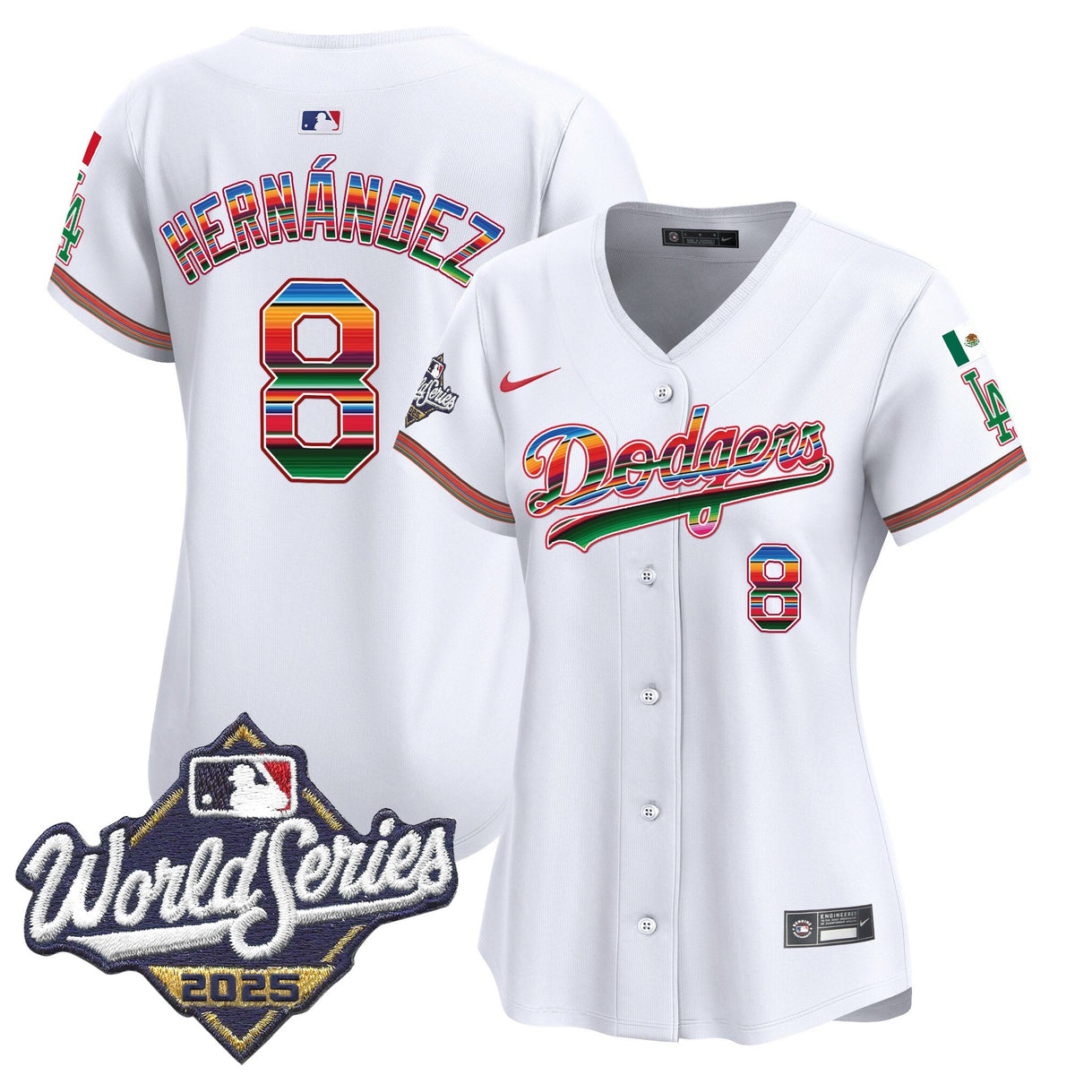 Women's Dodgers Mexico 2025 World Series Vapor Premier Limited Jersey - All Stitched