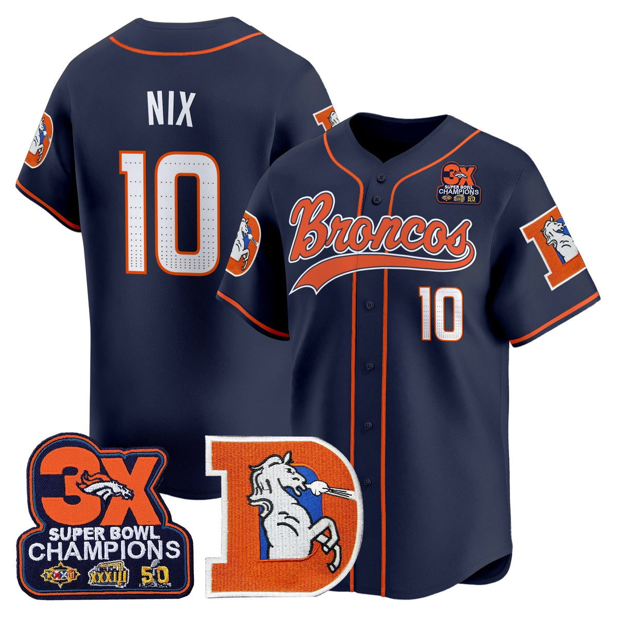 Men's Denver Broncos Throwback Vapor Baseball Jersey - All Stitched